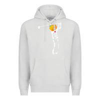 Dove Grey Golf Skeleton Pumpkin Halloween Shirt Premium Hoodie - maiPhamDesign