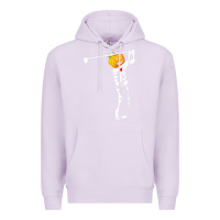 Lilac Golf Skeleton Pumpkin Halloween Shirt Premium Hoodie - maiPhamDesign