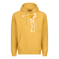 Mustard Golf Skeleton Pumpkin Halloween Shirt Premium Hoodie - maiPhamDesign