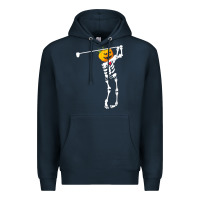 Navy Golf Skeleton Pumpkin Halloween Shirt Premium Hoodie - maiPhamDesign