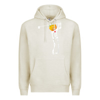 Oatmeal Heather Golf Skeleton Pumpkin Halloween Shirt Premium Hoodie - maiPhamDesign