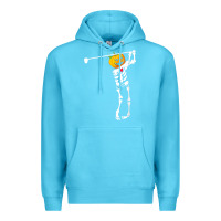 Ocean Blue Golf Skeleton Pumpkin Halloween Shirt Premium Hoodie - maiPhamDesign