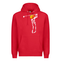 Red Golf Skeleton Pumpkin Halloween Shirt Premium Hoodie - maiPhamDesign