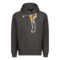 Smoke Golf Skeleton Pumpkin Halloween Shirt Premium Hoodie - maiPhamDesign