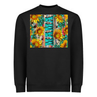 Black mama wıth sunflowers and gemstone Heavyweight Sweatshirt - Artiststas