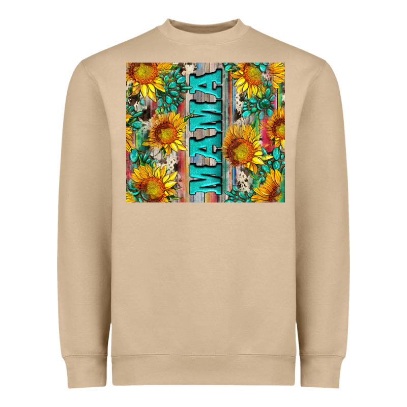Mama Wıth Sunflowers And Gemstone Heavyweight Sweatshirt by Artiststas | Teevron
