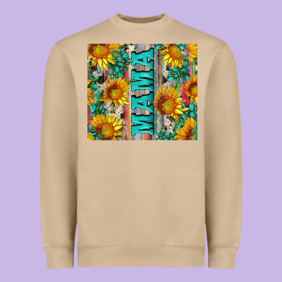 Mama Wıth Sunflowers And Gemstone Heavyweight Sweatshirt Designed By Artiststas