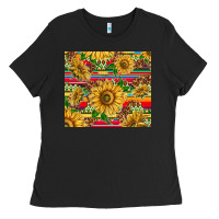 Black mexican sunflowers Ladies Tee - TumblerDesignByShophia