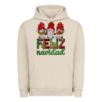 Pigment French Oak feliz navidad gnomies Urban Hoodie - JahusDesignShop
