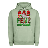 Pigment Oil Green feliz navidad gnomies Urban Hoodie - JahusDesignShop