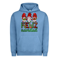 Pigment Pebble Blue feliz navidad gnomies Urban Hoodie - JahusDesignShop