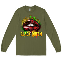 Army Green Future black queen Long Sleeve Tee - FaDigitalArtStudio