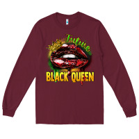 Burgundy Future black queen Long Sleeve Tee - FaDigitalArtStudio