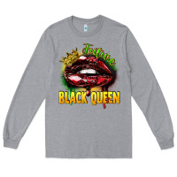 Heather Grey Future black queen Long Sleeve Tee - FaDigitalArtStudio