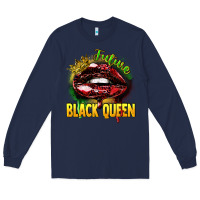 Navy Future black queen Long Sleeve Tee - FaDigitalArtStudio