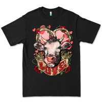 Black Cow Valentine's Day love Premium Tee - HowdyJamesFarm