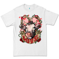 White Cow Valentine's Day love Premium Tee - HowdyJamesFarm