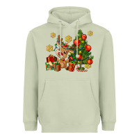 Matcha reindeer and christmas tree Heavyweight Hoodie - AdoDesignShop