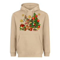Mushroom reindeer and christmas tree Heavyweight Hoodie - AdoDesignShop