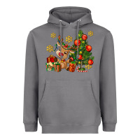 Storm reindeer and christmas tree Heavyweight Hoodie - AdoDesignShop