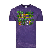 Cloud Purple Who needs luck when you're this cute St. Patrick's Vintage Tee - CowGirlArtShop