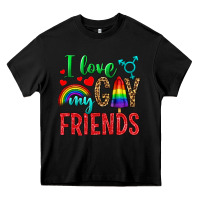 Black I love my gay friends Heavy Core Tee - NancyCooperArtShop