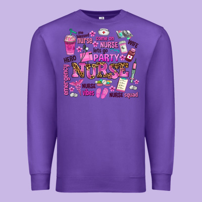 Come On Nurse Lets Go Party Premium Sweatshirt Designed By Adodesignshop