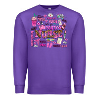 Purple come on nurse lets go party Premium Sweatshirt - AdoDesignShop