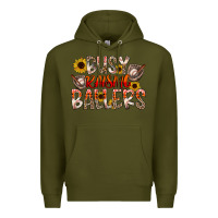 Army Green Busy Raising Ballers Premium Hoodie - CowhideDigitalArt