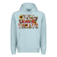 Blue Mist Busy Raising Ballers Premium Hoodie - CowhideDigitalArt