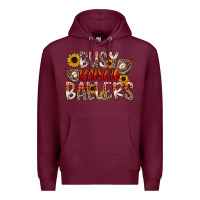 Burgundy Busy Raising Ballers Premium Hoodie - CowhideDigitalArt