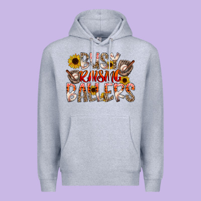 Busy Raising Ballers Premium Hoodie Designed By Cowhidedigitalart