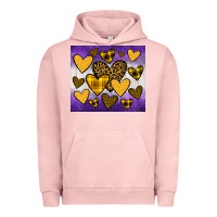 Pigment Salmon lakers hearts Urban Hoodie - JahusDesignShop
