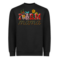 Black farm mama with pigs Heavyweight Sweatshirt - Artiststas