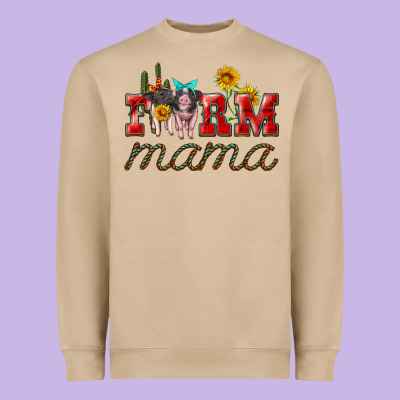 Farm Mama With Pigs Heavyweight Sweatshirt Designed By Artiststas