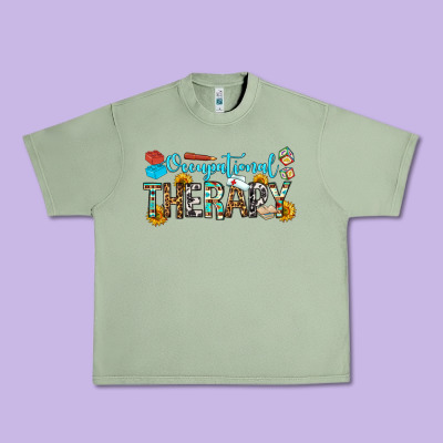 Occupational Therapy Urban Heavy Tee Designed By Oliviacreatesart