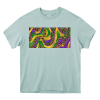 Arona Mardi gras colors with leopard Heavy Core Tee - RanaPortraitStore