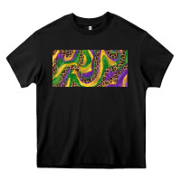 Black Mardi gras colors with leopard Heavy Core Tee - RanaPortraitStore