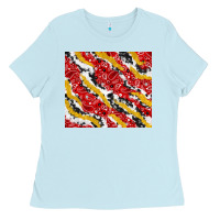 Baby Blue bandana and cowhide pattern Ladies Tee - TumblerDesignByShophia