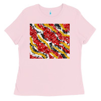 Bubblegum Pink bandana and cowhide pattern Ladies Tee - TumblerDesignByShophia