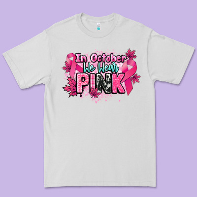 In October We Wear Pink Cancer Awareness Premium Tee Designed By Howdyjamesfarm
