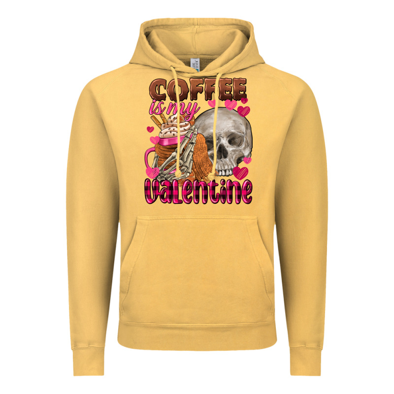 Coffee Is My Valentine Skull Vintage Hoodie by FaDigitalArtStudio | Teevron