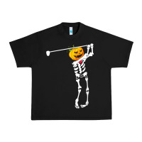 Golf Skeleton Pumpkin Halloween Shirt Urban Heavy Tee | Teevron