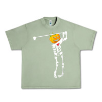 Oil Green Golf Skeleton Pumpkin Halloween Shirt Urban Heavy Tee - maiPhamDesign