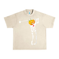 Sandshell Golf Skeleton Pumpkin Halloween Shirt Urban Heavy Tee - maiPhamDesign