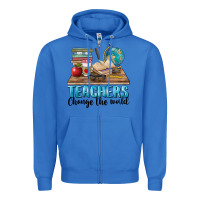 True Royal teachers change the world Zipper Hoodie - BarkalooDesign