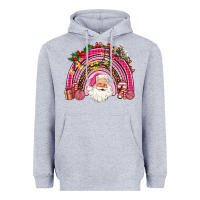 Heather Grey pink christmas rainbow Heavyweight Hoodie - AdoDesignShop