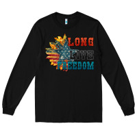 Black Long live freedom Long Sleeve Tee - FaDigitalArtStudio