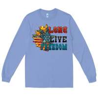 Colony Blue Long live freedom Long Sleeve Tee - FaDigitalArtStudio