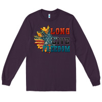 Plum Long live freedom Long Sleeve Tee - FaDigitalArtStudio